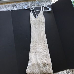 Long Beachy Crocheted Dress.
